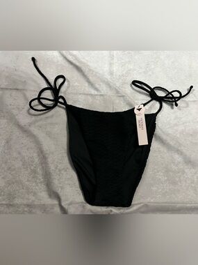 Victoria's Secret Black Tie-Side Bikini Bottom